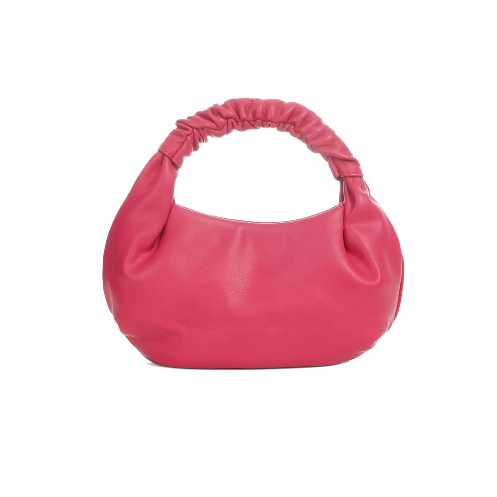 CORAID Mini Hobo Tote Bags for Women Soft Leather Clutch Purses for Women Cloud-Shaped Top Handle Bags Rose Red