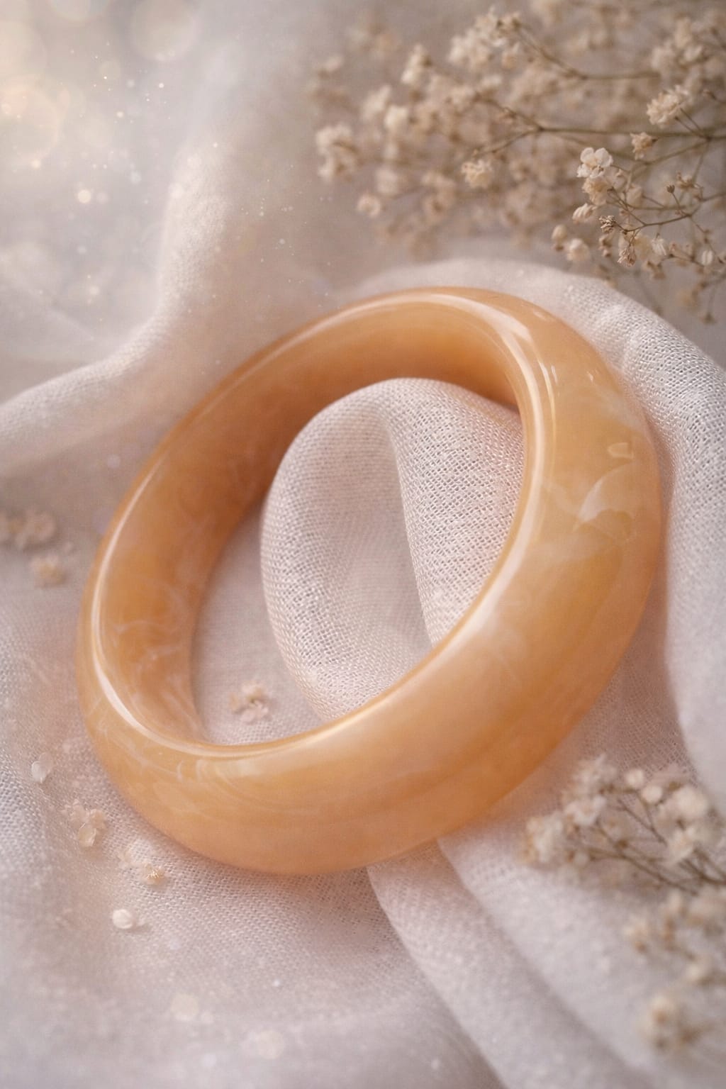 Peach Jade Bangle