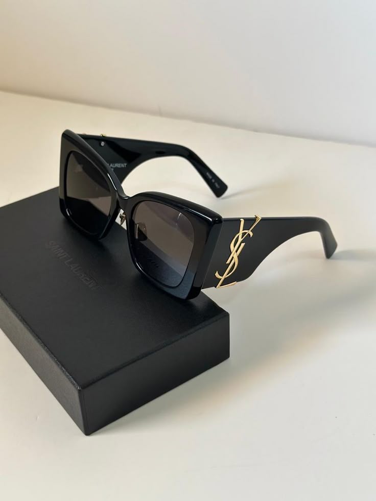 YSL Bold Black Statement Sunglasses