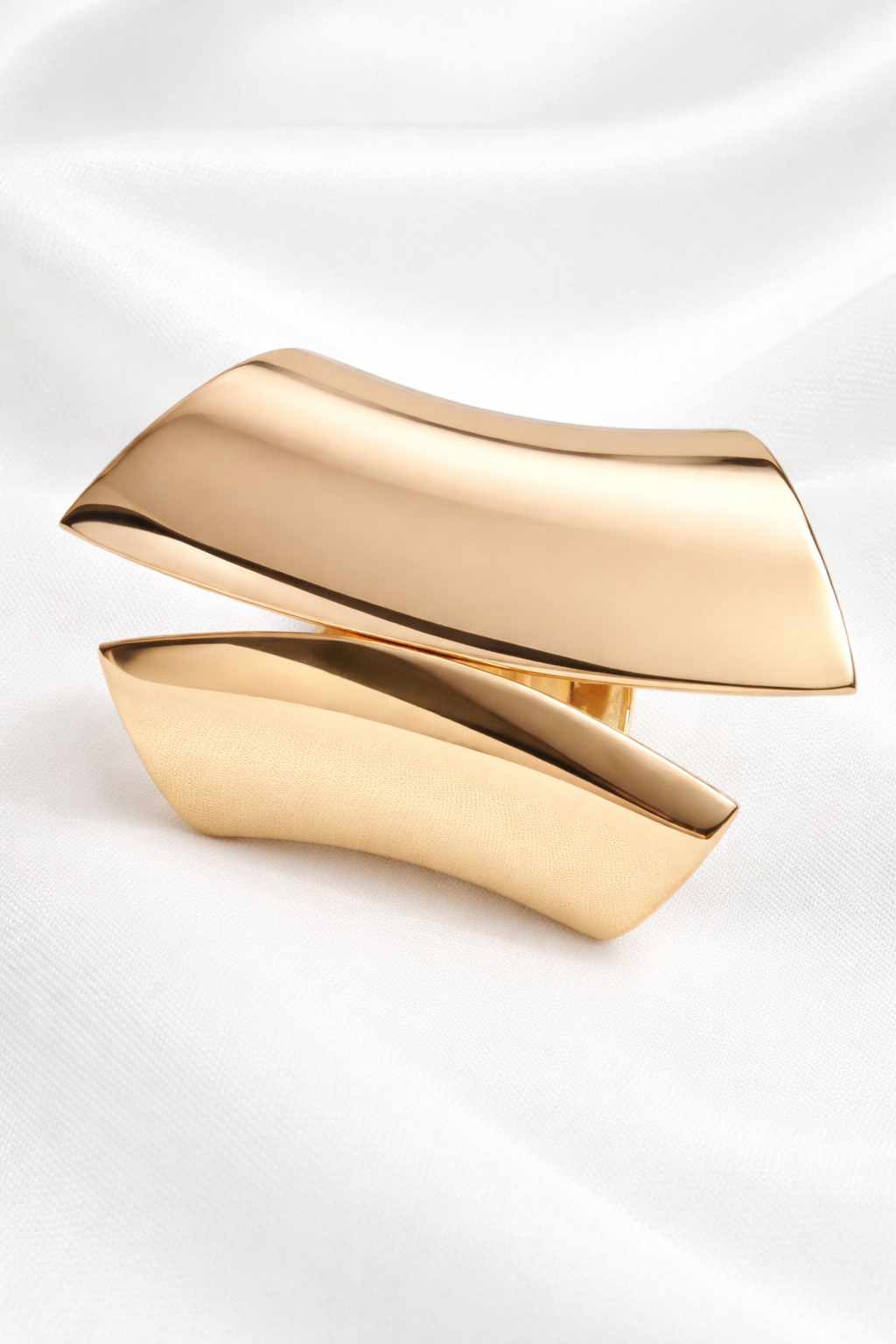 Modern Sculptural Gold Cuff Bracelet