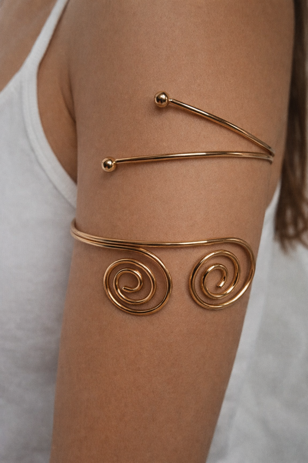 Golden Spiral Arm Cuff