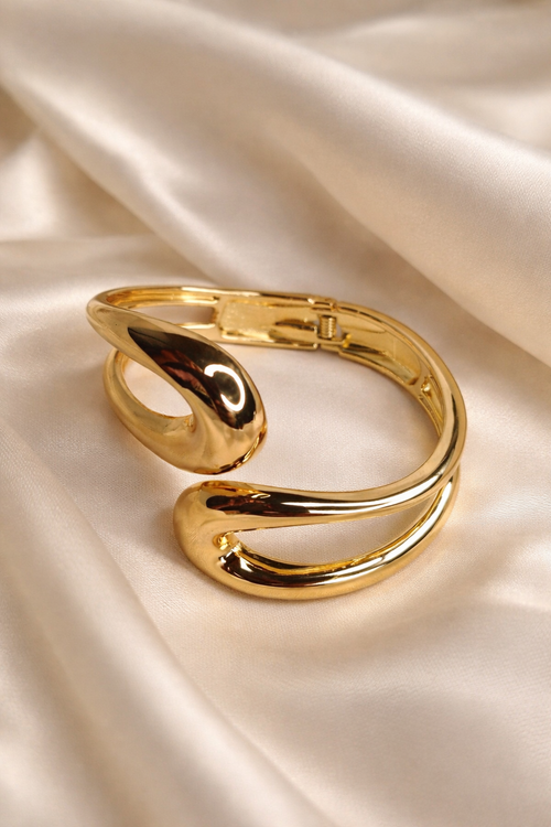 1/2 Geometric Metal Bracelet