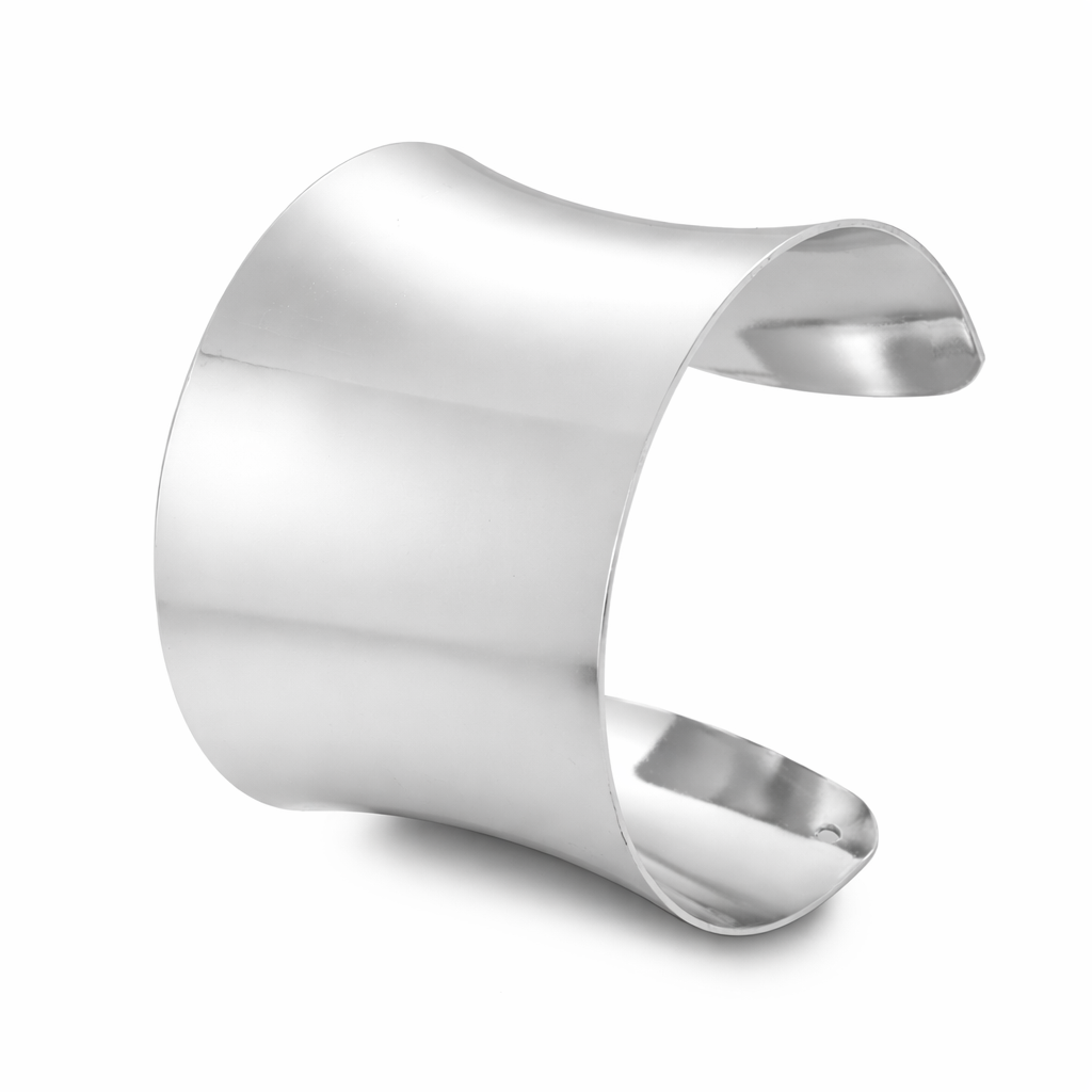 Sculpted Silver Statement Cuff