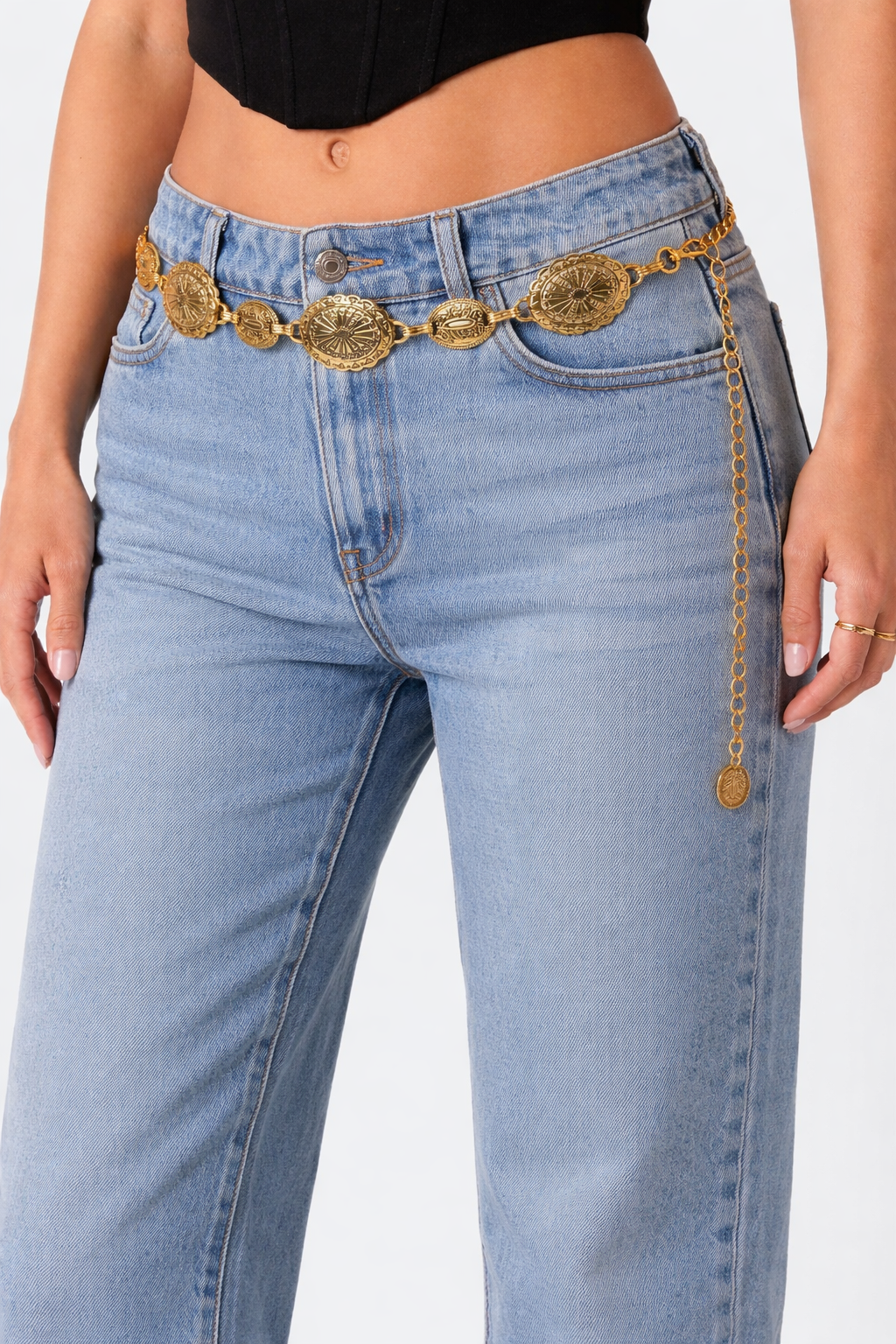 Vintage Gold Coin Waist Chain Belt
