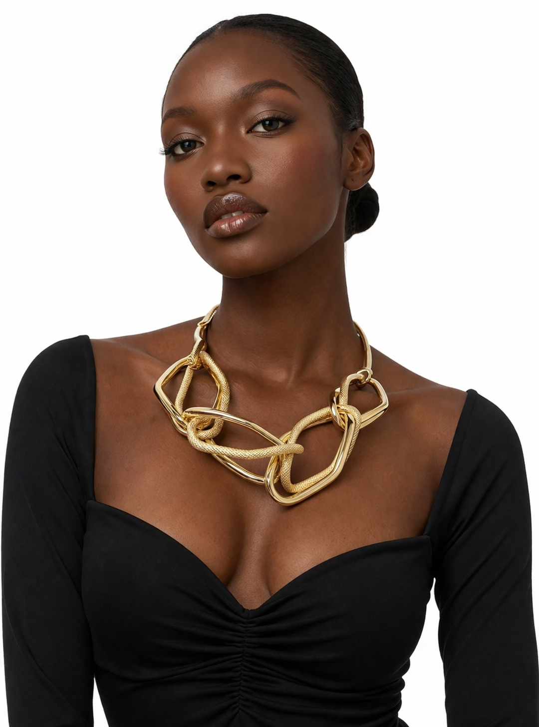 Luxe Statement Gold Chain Necklace