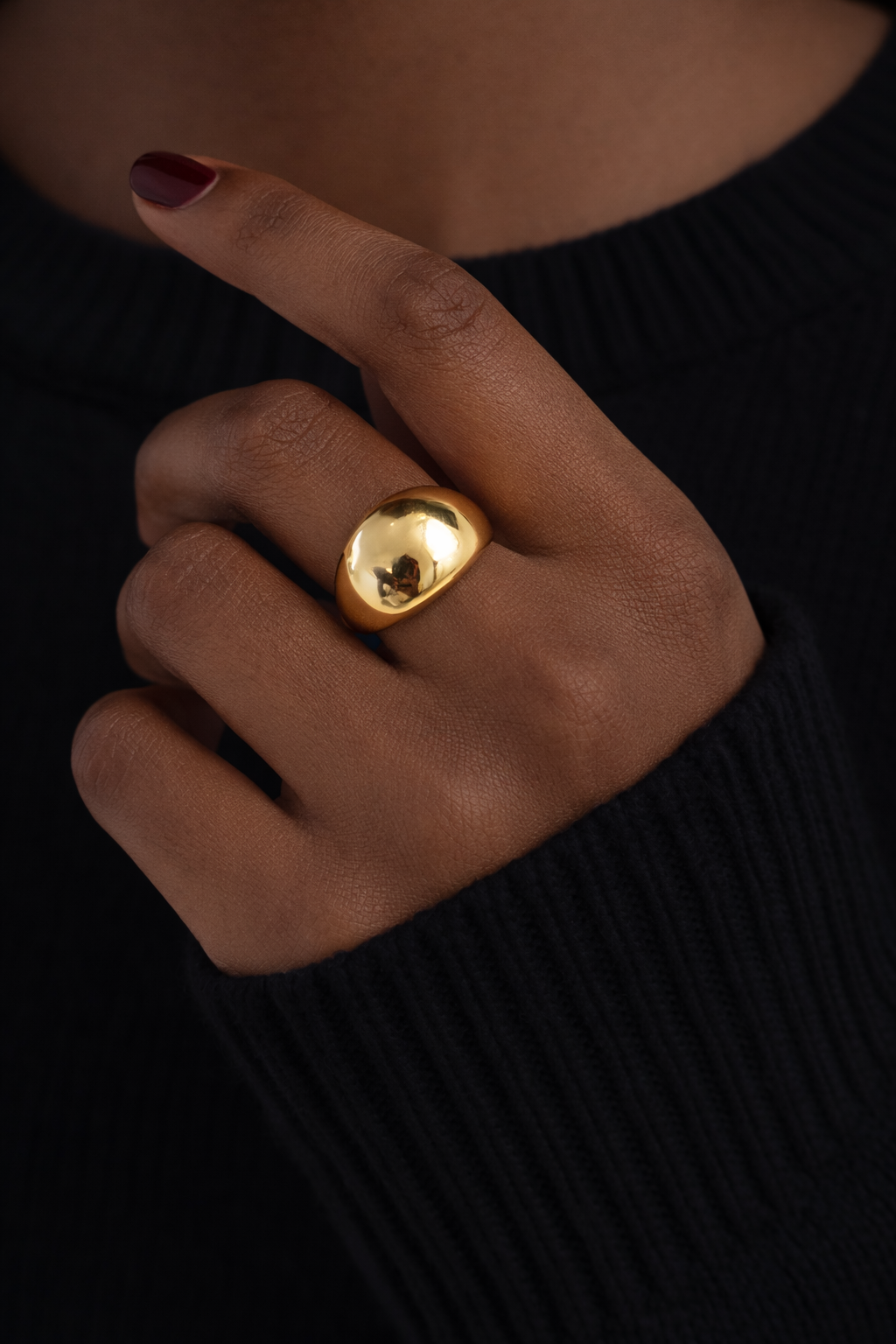 Gold Dome Statement Ring