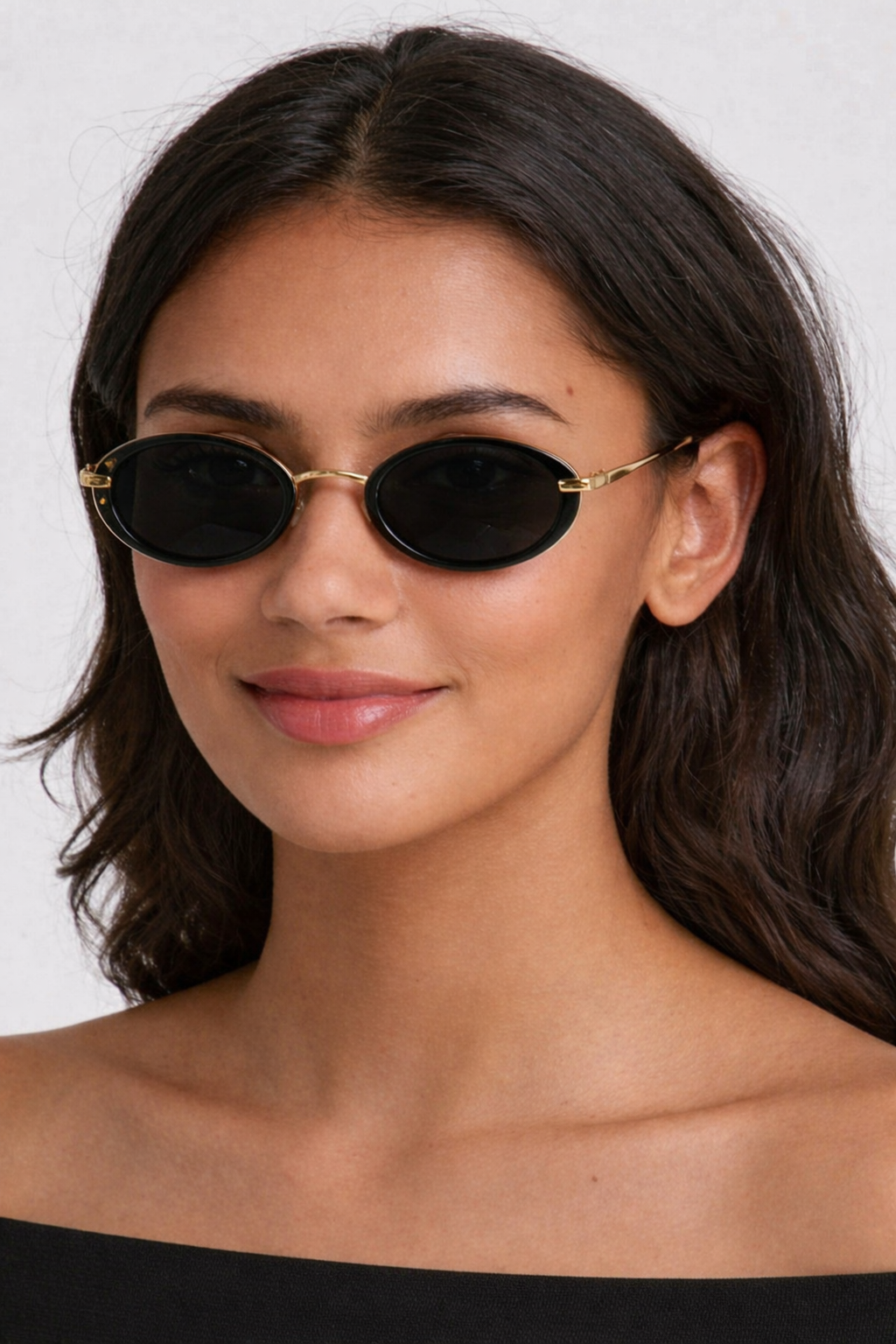 Midnight Luxe Oval Sunglasses
