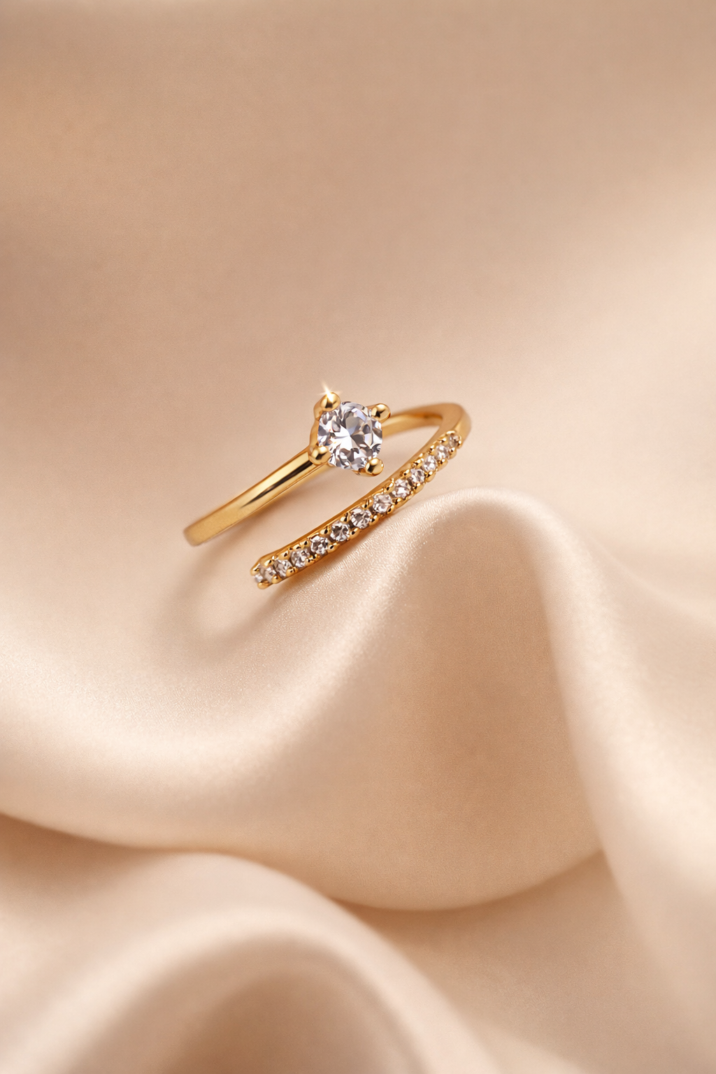 Luxe Dual Spark Gold Ring