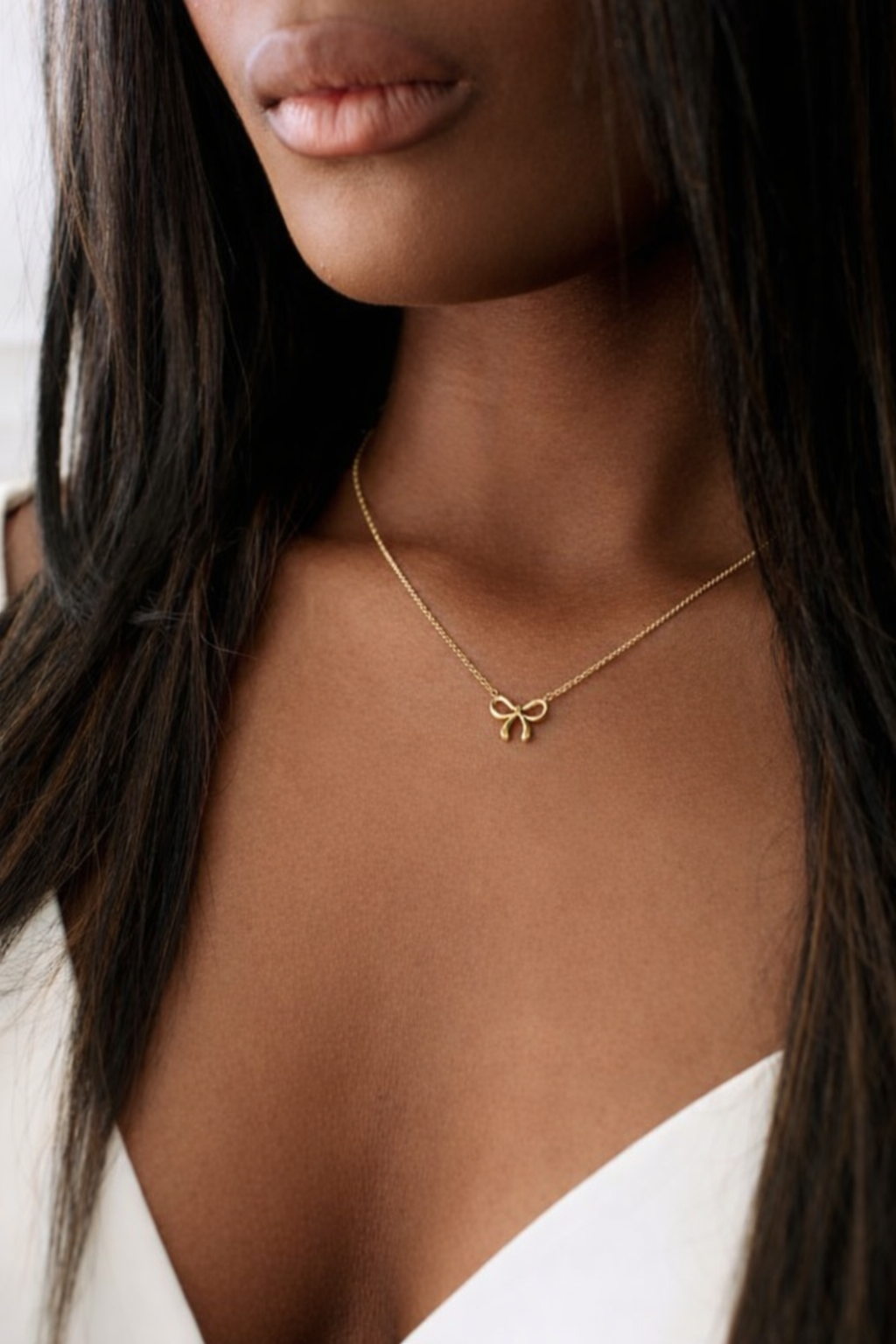 Delicate Gold Bow Necklace