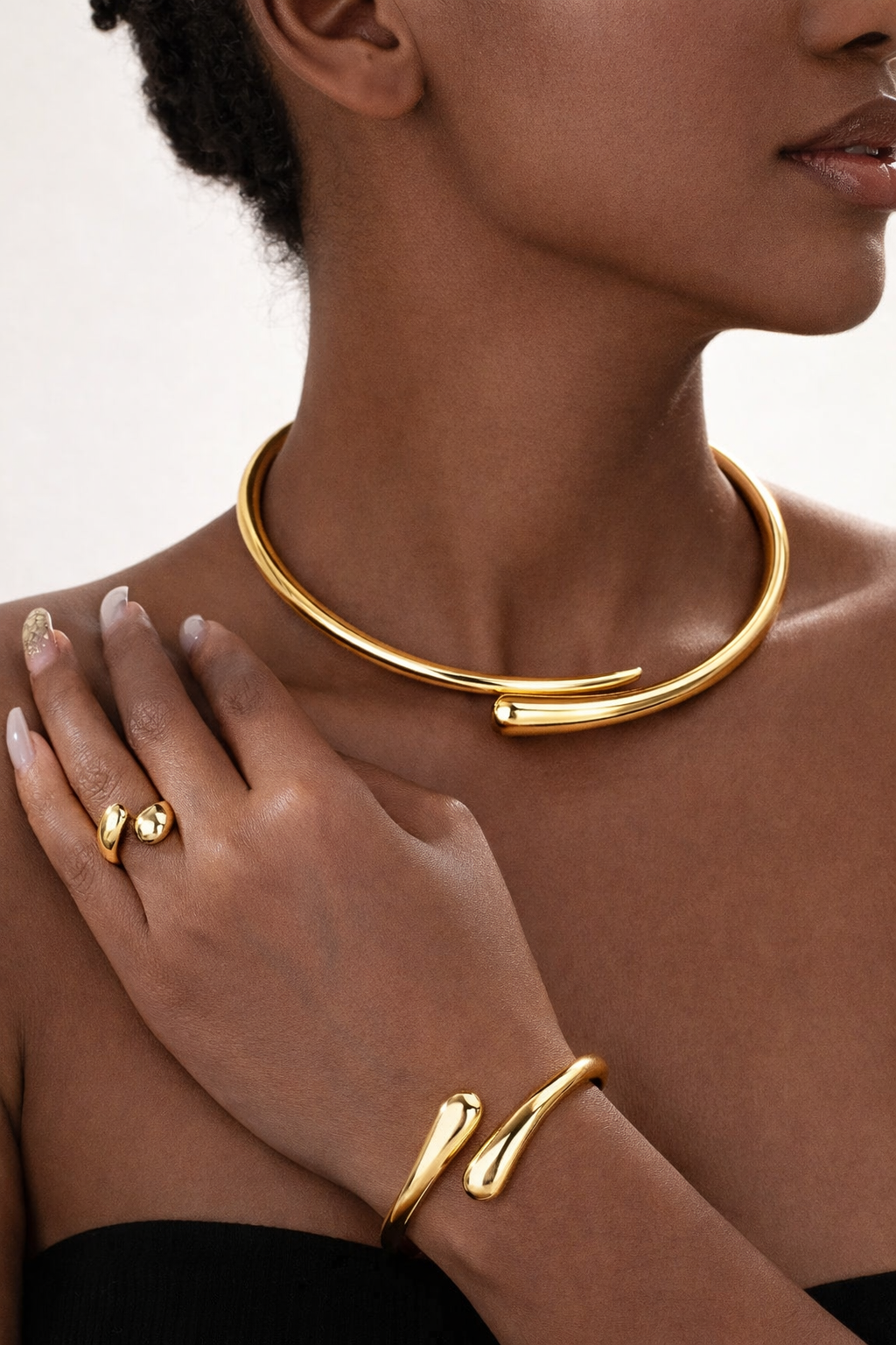 Sculptural 3-Piece Jewelry Set
