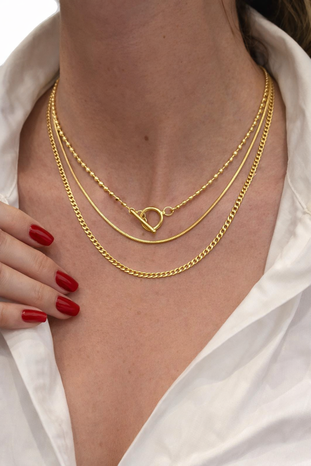 Luxury Layered Gold Chain Necklace Set