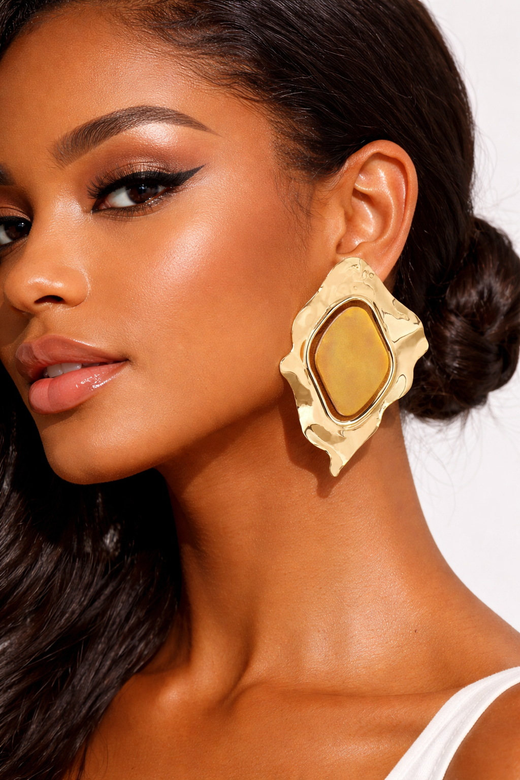 Golden Aura Statement Earrings