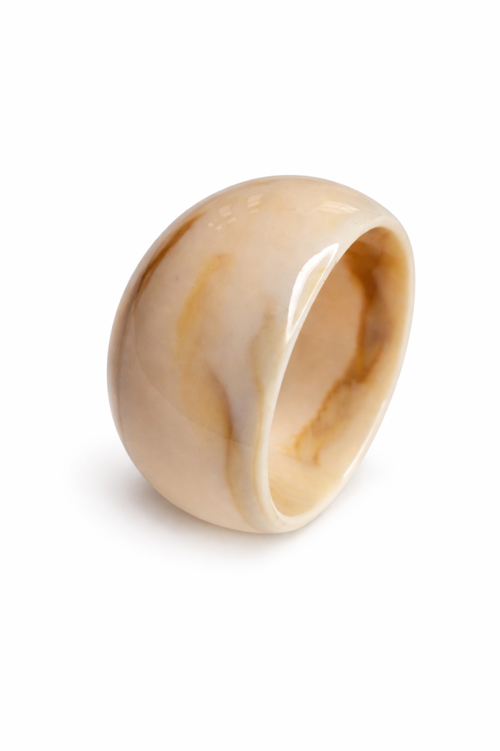 Marble Risen Bangle- Cream