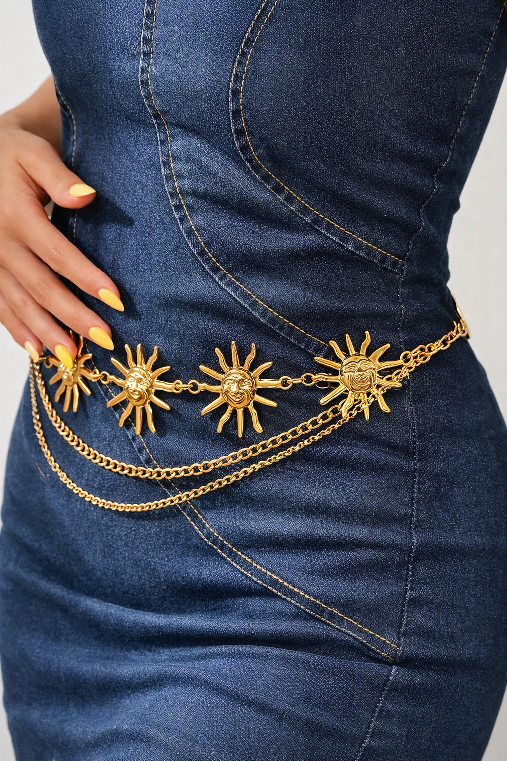 Golden Sun Charm Waist Chain
