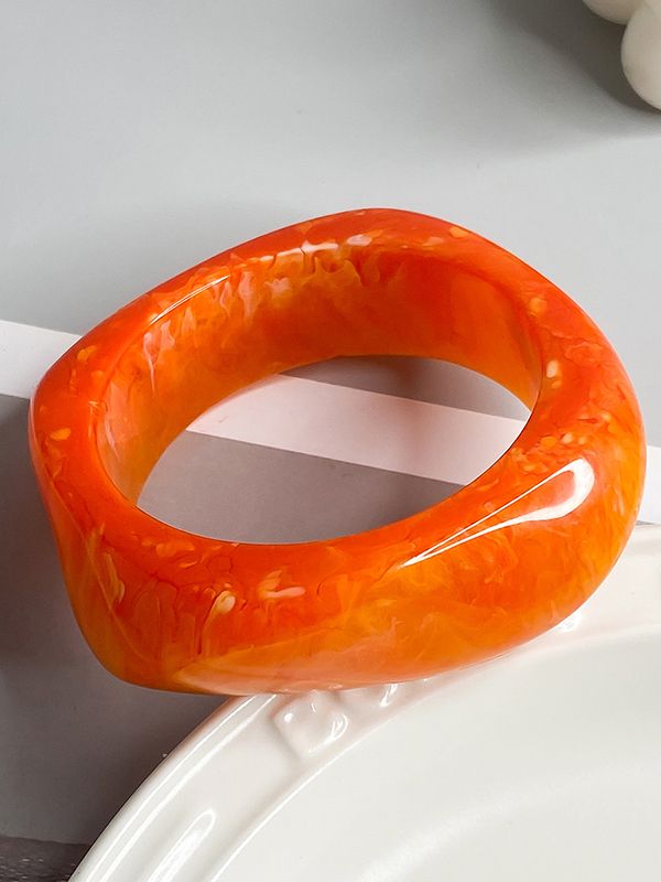 Orangel marble acrylic bangle